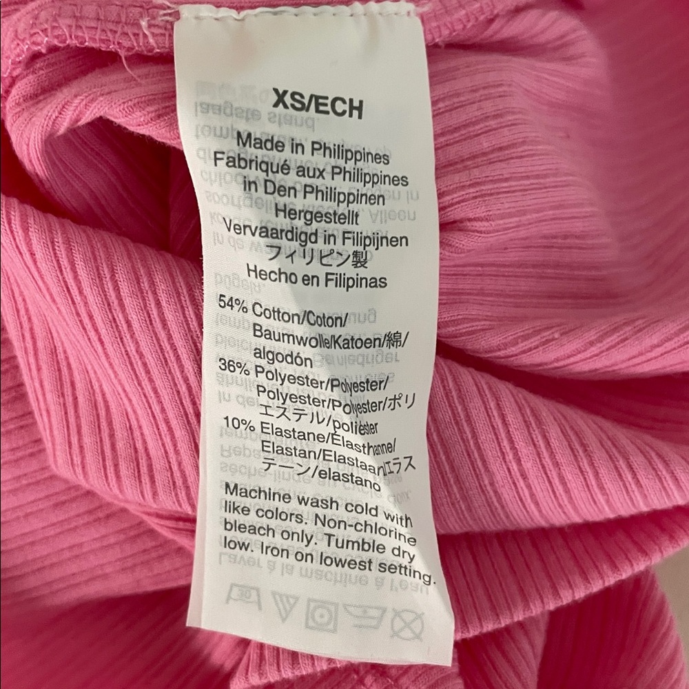 J. Crew Ribbed Ruffle Tank Top Size XS Bubblegum Pink - Picture 4 of 7
